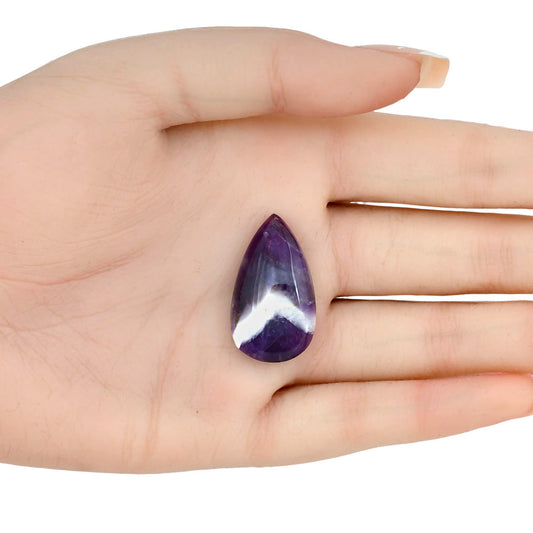 Chevron Amethyst 29.75x17.2x7 mm Pear Gemstone LS01064-12