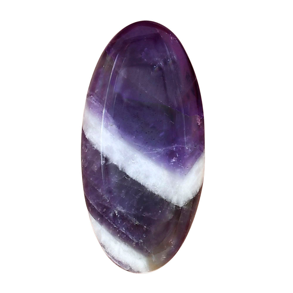 Chevron Amethyst 36.85x18x6 mm Oval Gemstone LS01065-12
