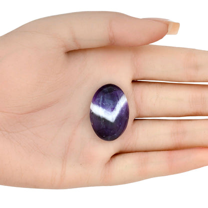 Chevron Amethyst 28.8x20x7.5 mm Oval Gemstone LS01067-12