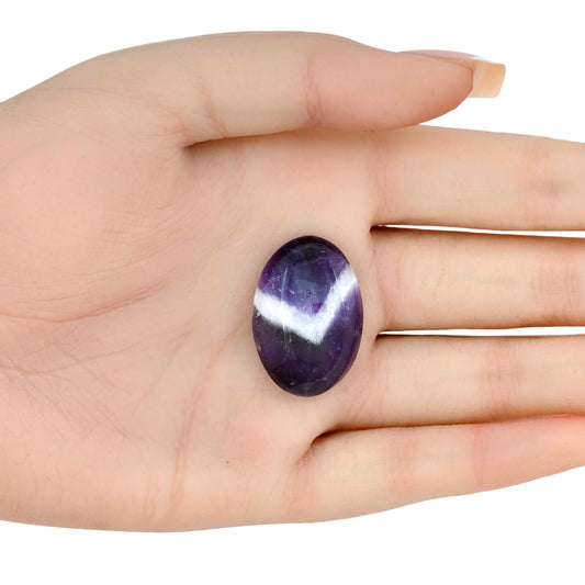 Chevron Amethyst 28.8x20x7.5 mm Oval Gemstone LS01067-12