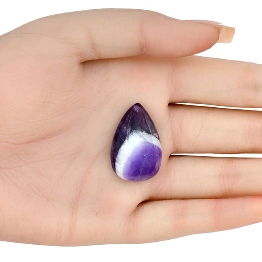 Chevron Amethyst 29.5x19.5x7 mm Pear Gemstone LS01071-12