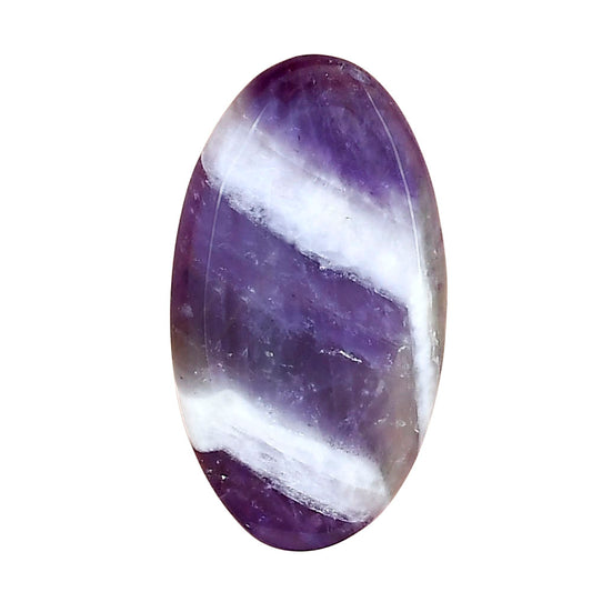 Chevron Amethyst 31x17.25x4.4 mm Oval Gemstone LS01072-12