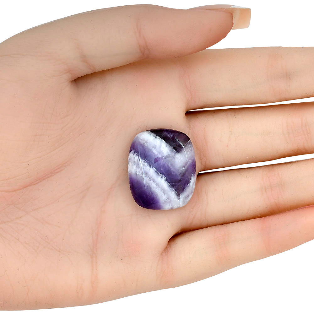 Chevron Amethyst 25x20.85x7 mm Cushion Gemstone LS01075-12