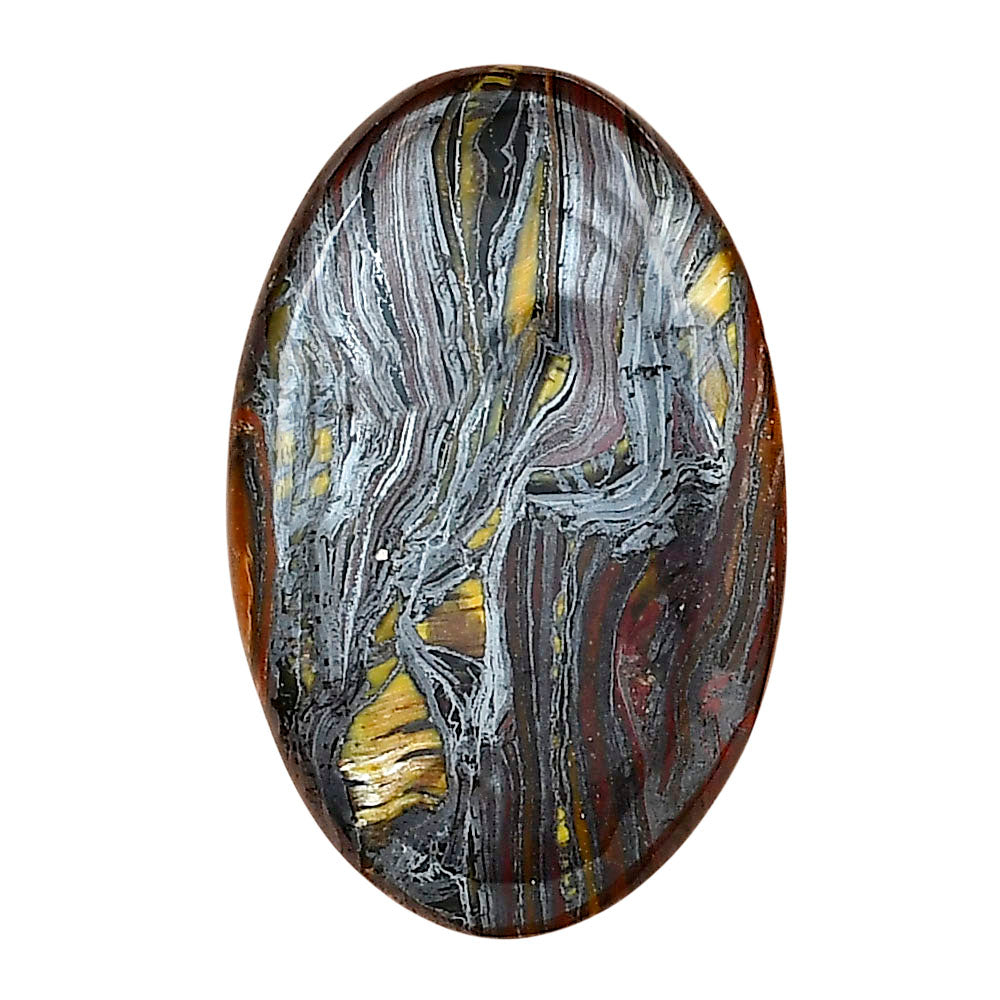 Iron Tiger Eye 32.6x20.85x5 mm Oval Gemstone LS01084-13