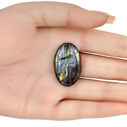 Iron Tiger Eye 32.6x20.85x5 mm Oval Gemstone LS01084-13