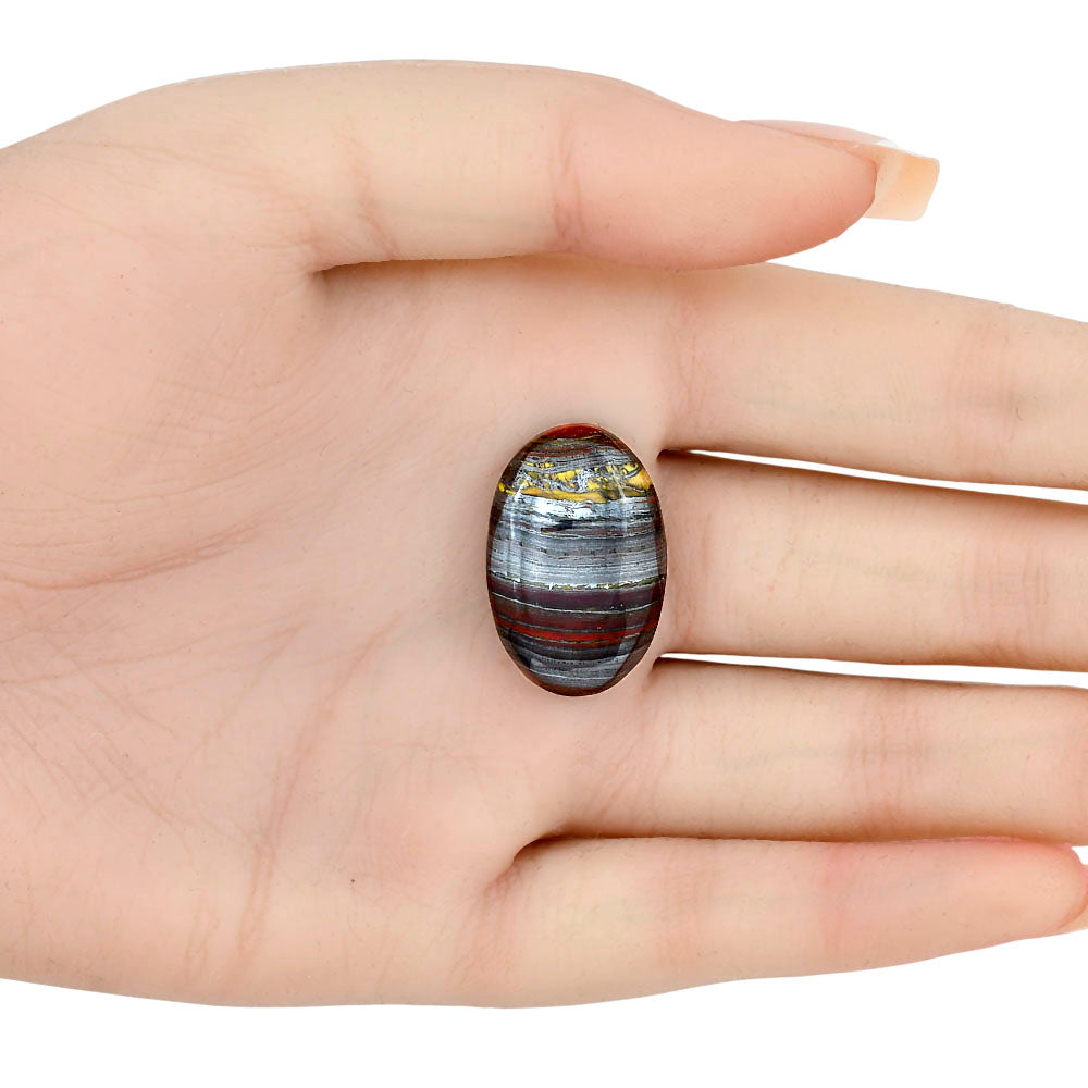 Iron Tiger Eye 25.4x17x6 mm Oval Gemstone LS01089-13