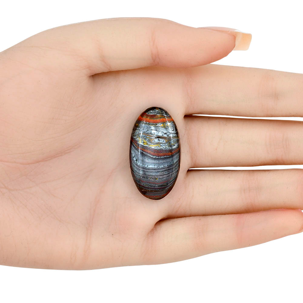 Iron Tiger Eye 33x18.3x6.5 mm Oval Gemstone LS01099-13