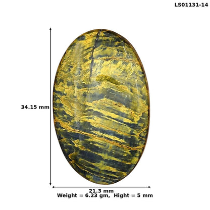 Nellite 34.15x21.3x5 mm Oval Gemstone LS01131-14