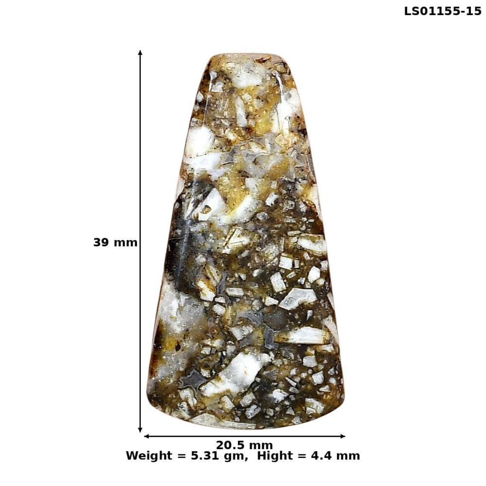Wild Horse Jasper 39x20.5x4.4 mm Fancy Gemstone LS01155-15