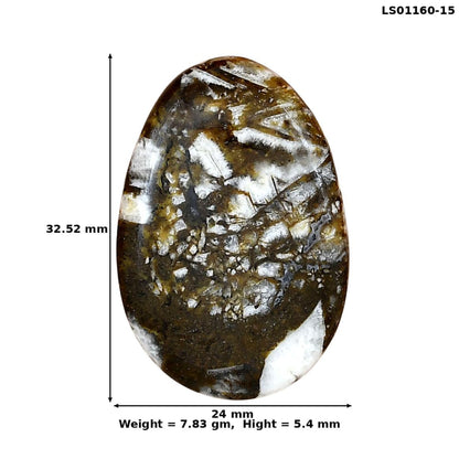 Wild Horse Jasper 32.52x24x5.4 mm Oval Gemstone LS01160-15