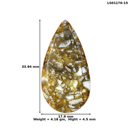 Wild Horse Jasper 33.94x17.9x4.5 mm Pear Gemstone LS01170-15