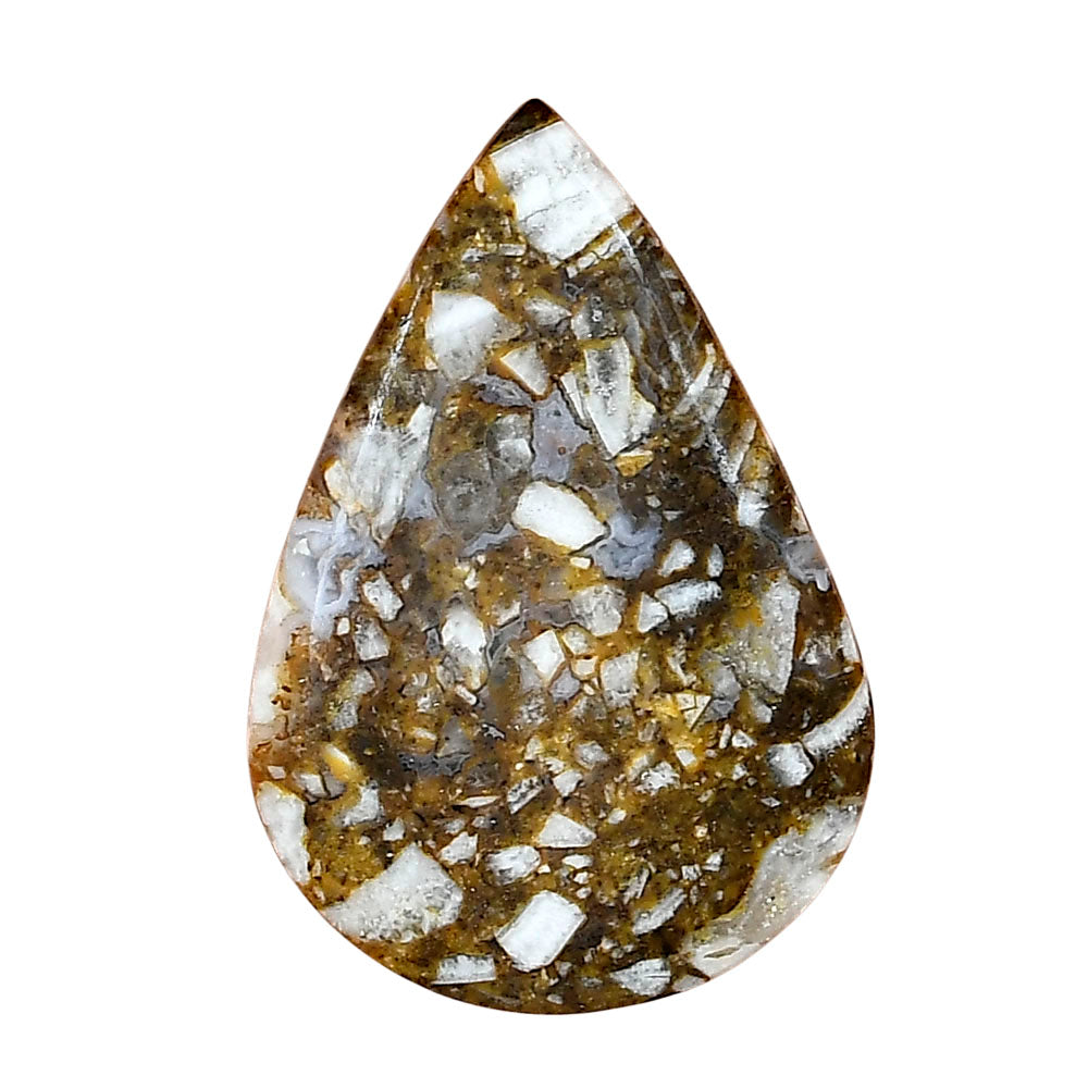 Wild Horse Jasper 35x24x5 mm Pear Gemstone LS01173-15