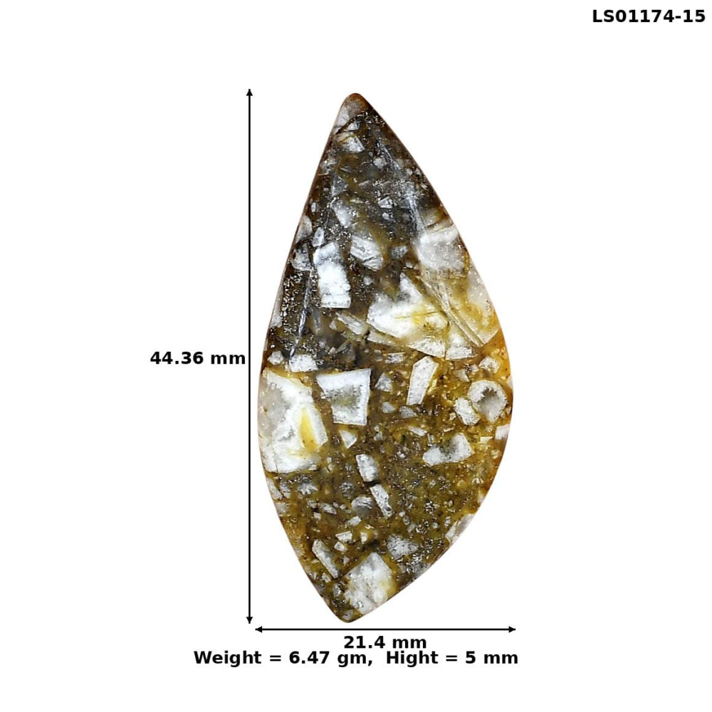 Wild Horse Jasper 44.36x21.4x5 mm Fancy Gemstone LS01174-15