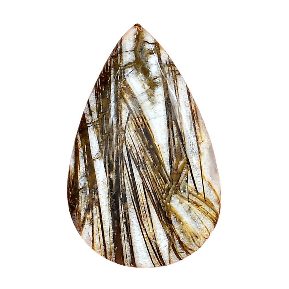Stick Agate 39.22x24.72x5 mm Pear Gemstone LS01177-16