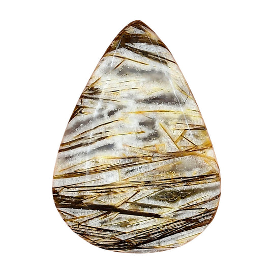 Stick Agate 39.27x28.36x5 mm Pear Gemstone LS01181-16