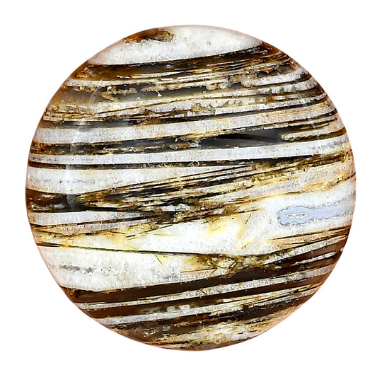 Stick Agate 33.25x33.25x5.6 mm Round Gemstone LS01184-16