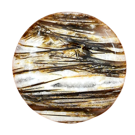 Stick Agate 32.14x32.14x5.6 mm Round Gemstone LS01185-16