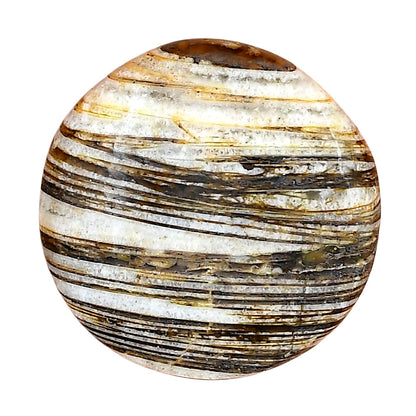 Stick Agate 29.66x29.66x6 mm Round Gemstone LS01186-16