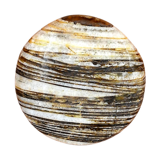 Stick Agate 29.66x29.66x6 mm Round Gemstone LS01186-16