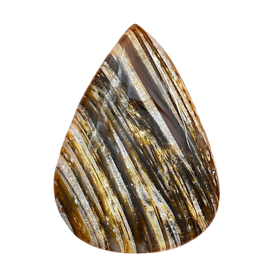 Stick Agate 32.85x23.8x5.5 mm Pear Gemstone LS01188-16