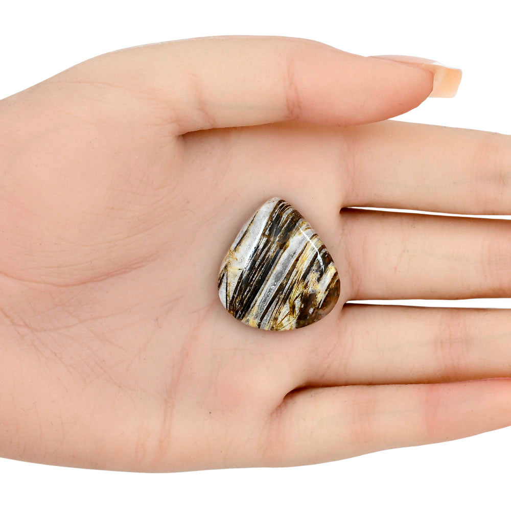 Stick Agate 27.4x25.4x5 mm Pear Gemstone LS01189-16