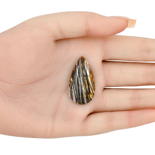 Stick Agate 34x18.7x6 mm Pear Gemstone LS01194-16