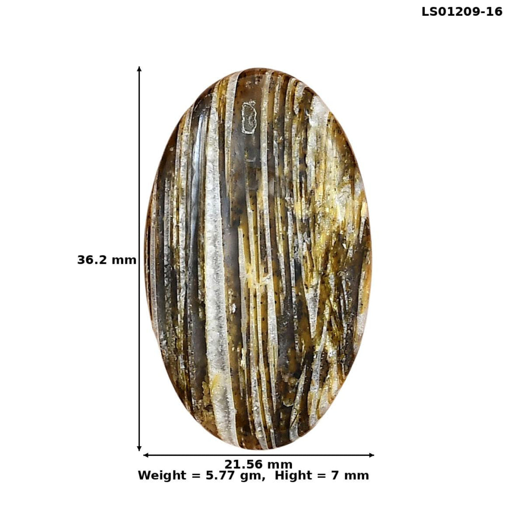 Stick Agate 36.2x21.56x7 mm Oval Gemstone LS01209-16