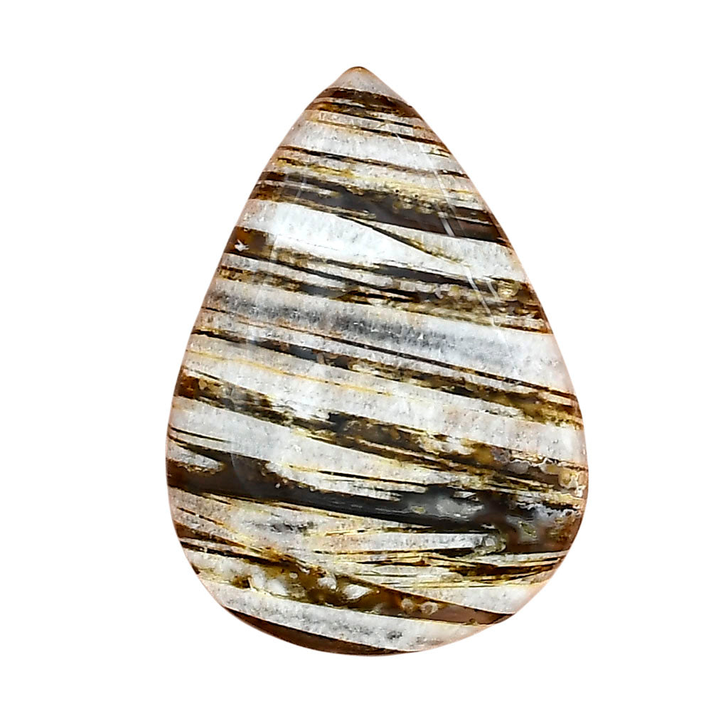 Stick Agate 33x23.5x6 mm Pear Gemstone LS01210-16