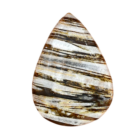 Stick Agate 33x23.5x6 mm Pear Gemstone LS01210-16