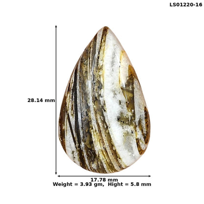 Stick Agate 28.14x17.78x5.8 mm Pear Gemstone LS01220-16