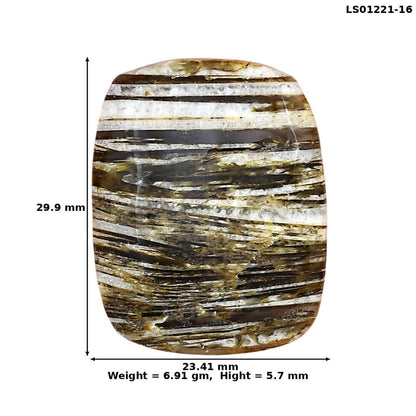 Stick Agate 29.9x23.41x5.7 mm Cushion Gemstone LS01221-16