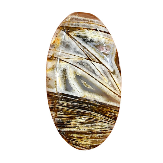 Stick Agate 41.46x22.57x5.7 mm Oval Gemstone LS01224-16