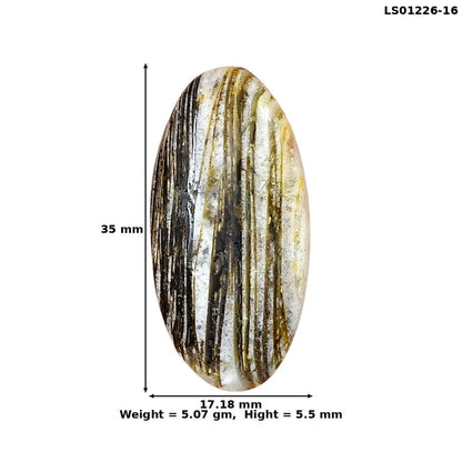 Stick Agate 35x17.18x5.5 mm Oval Gemstone LS01226-16