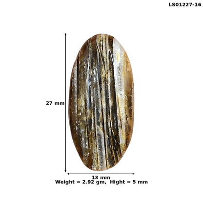 Stick Agate 27x13x5 mm Oval Gemstone LS01227-16