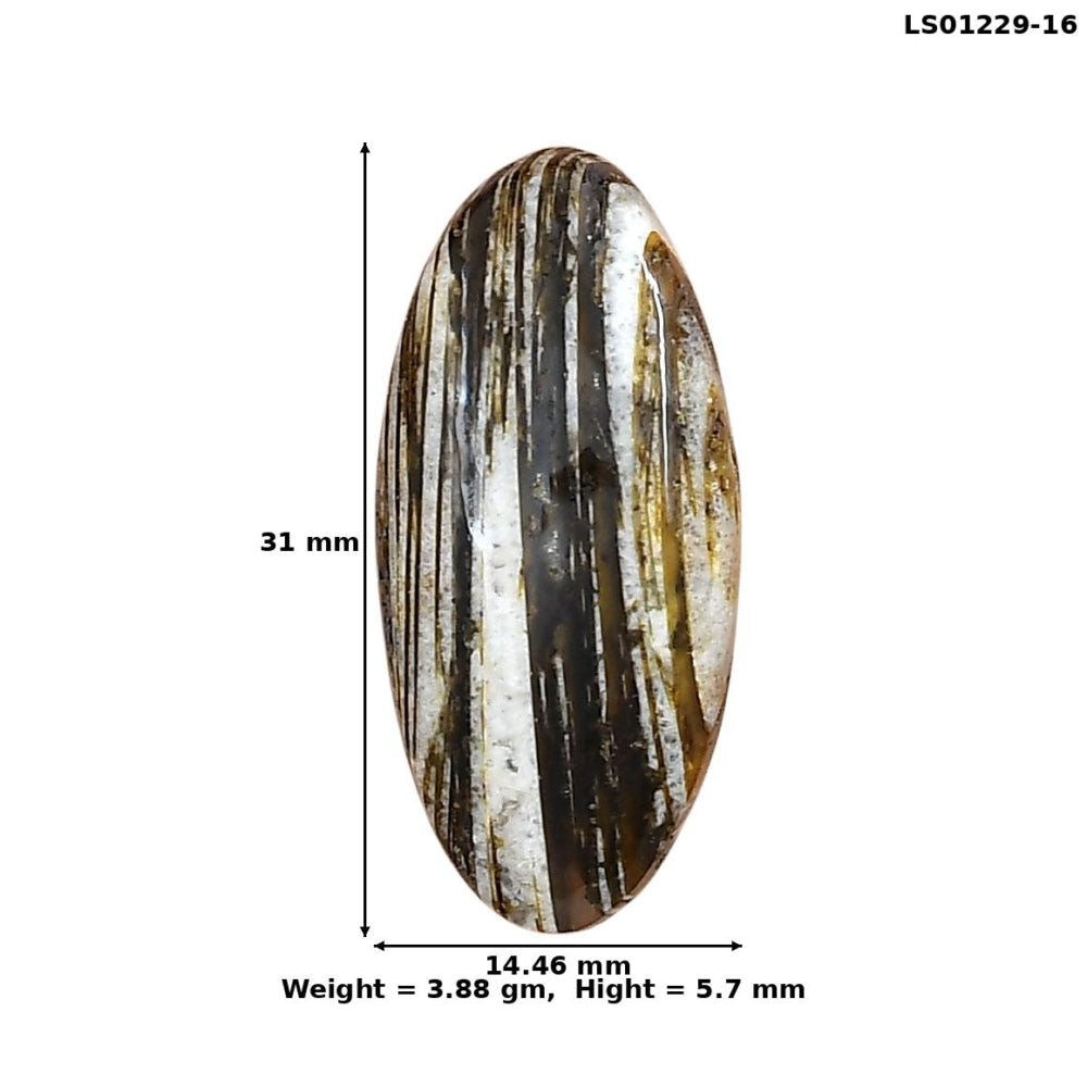 Stick Agate 31x14.46x5.7 mm Oval Gemstone LS01229-16