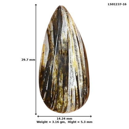 Stick Agate 29.7x14.24x5.3 mm Pear Gemstone LS01237-16