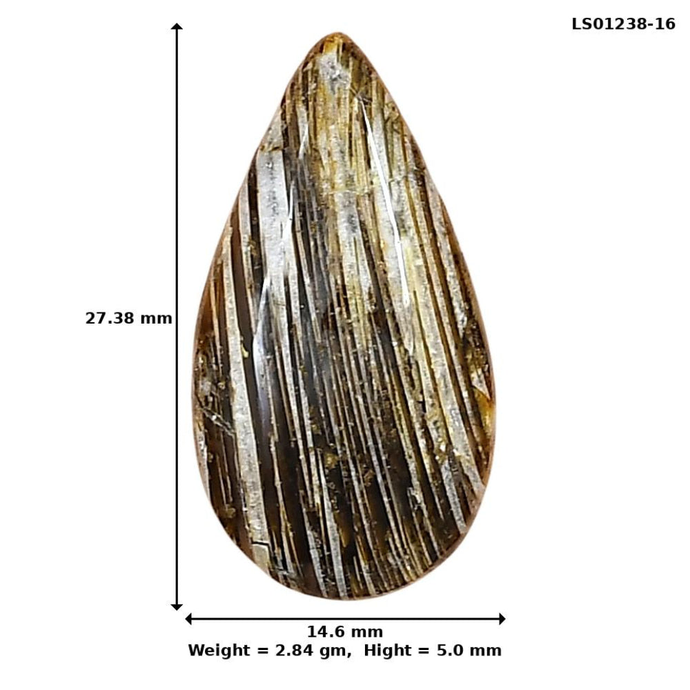 Stick Agate 27.38x14.6x5 mm Pear Gemstone LS01238-16