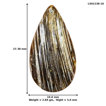 Stick Agate 27.38x14.6x5 mm Pear Gemstone LS01238-16