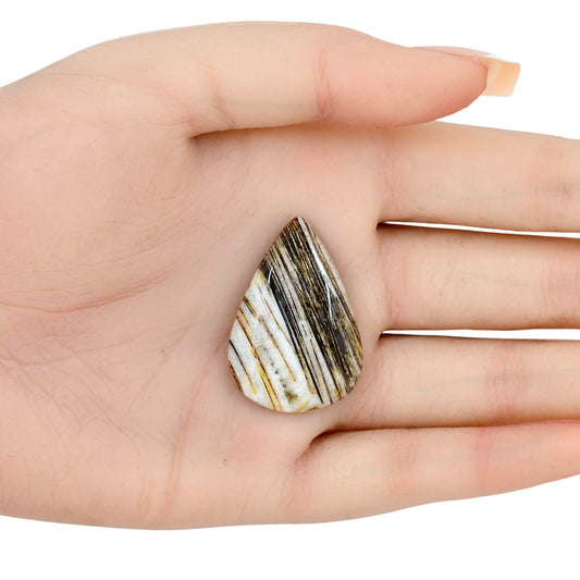 Stick Agate 34.43x23.65x6 mm Pear Gemstone LS01239-16