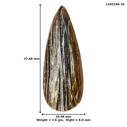 Stick Agate 27.68x10.68x6 mm Pear Gemstone LS01246-16