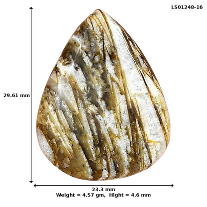 Stick Agate 29.61x23.3x4.6 mm Pear Gemstone LS01248-16