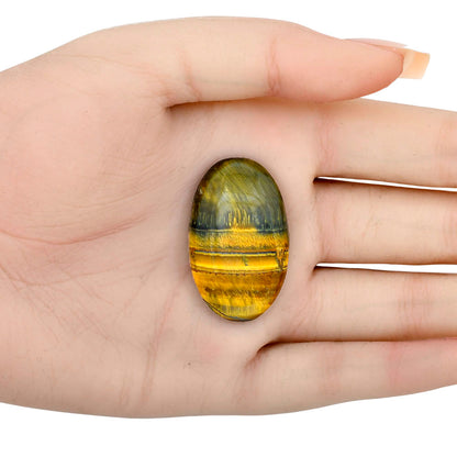 Blue Tiger Eye 36.3x22.2x6.5 mm Oval Gemstone LS01252-17