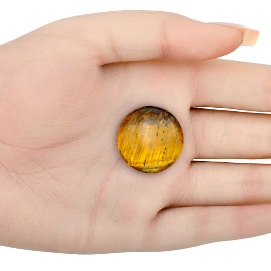 Blue Tiger Eye 24.4x24.4x5.5 mm Round Gemstone LS01254-17