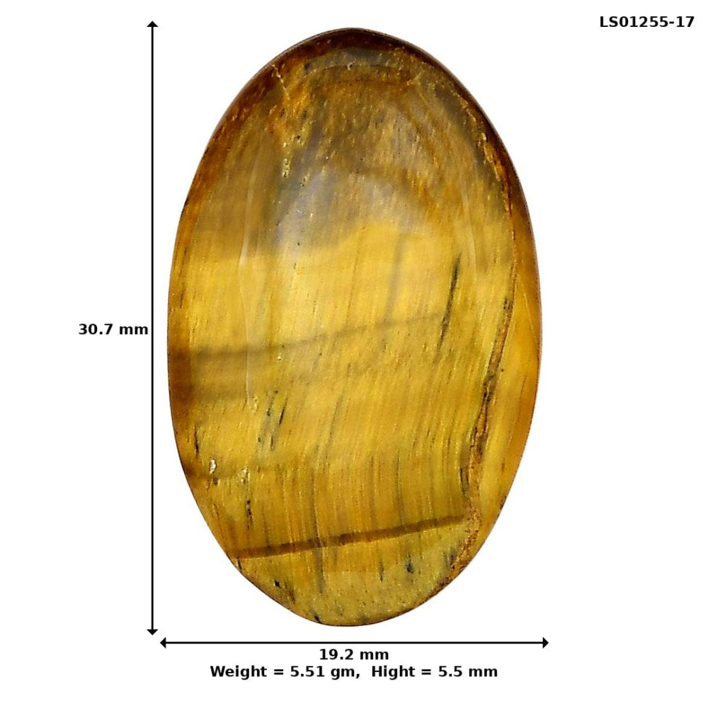Blue Tiger Eye 30.7x19.2x5.5 mm Oval Gemstone LS01255-17