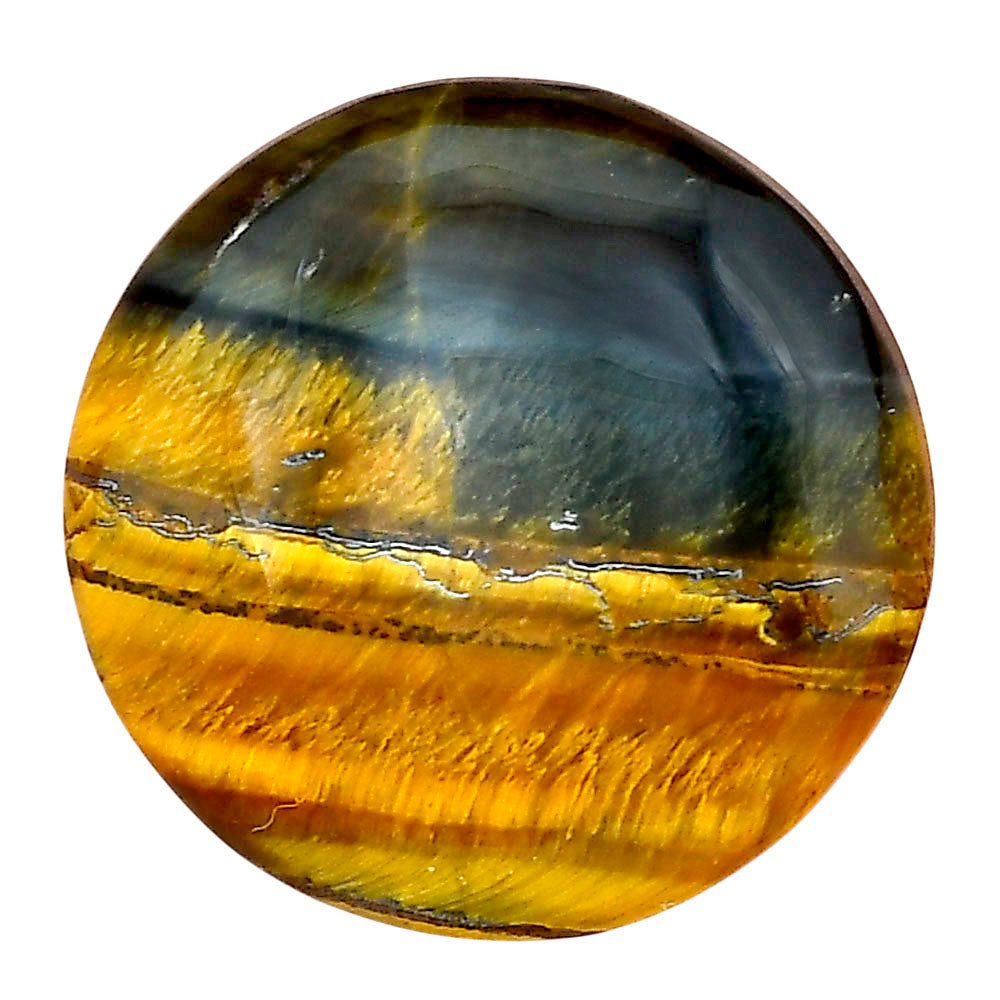 Blue Tiger Eye 27.5x27.5x6 mm Round Gemstone LS01256-17