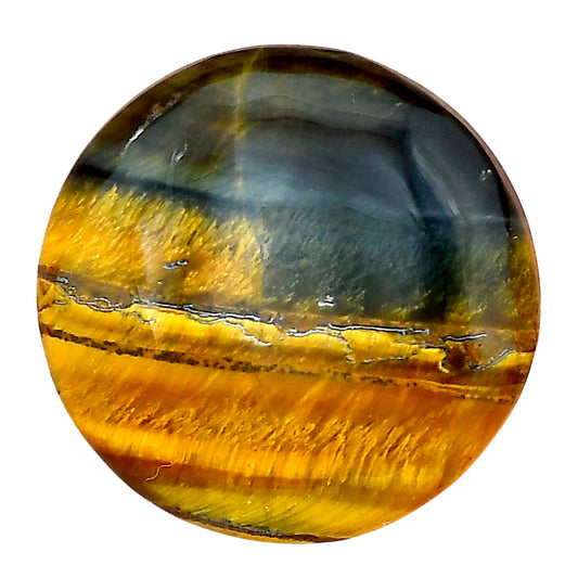 Blue Tiger Eye 27.5x27.5x6 mm Round Gemstone LS01256-17