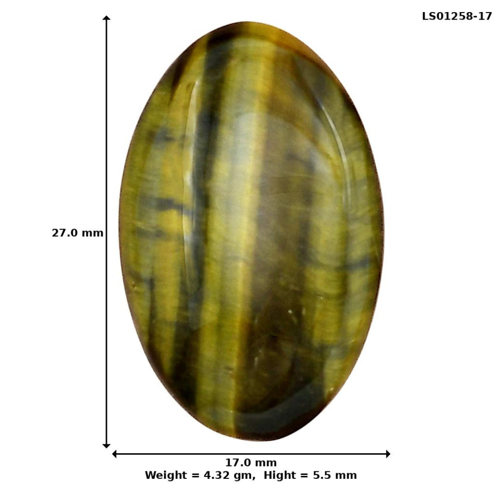Blue Tiger Eye 27x17x5.5 mm Oval Gemstone LS01258-17