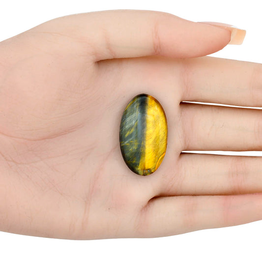 Blue Tiger Eye 31.6x18.7x6 mm Oval Gemstone LS01261-17