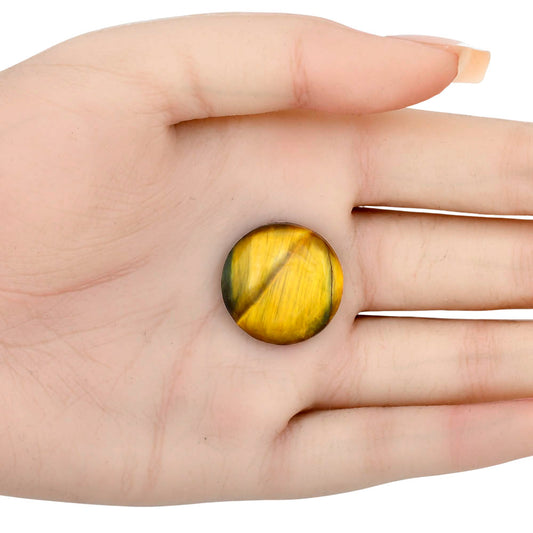Blue Tiger Eye 22.15x22.15x5.5 mm Round Gemstone LS01263-17