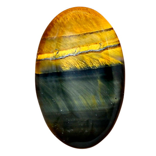Blue Tiger Eye 33x21x5 mm Oval Gemstone LS01266-17